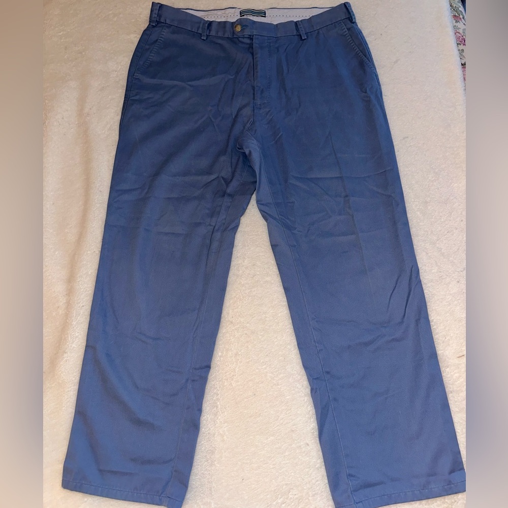 Peter Millar Straight leg Chino Pants Men’s 38x28 Blue Khaki Flat‎ Front Chino